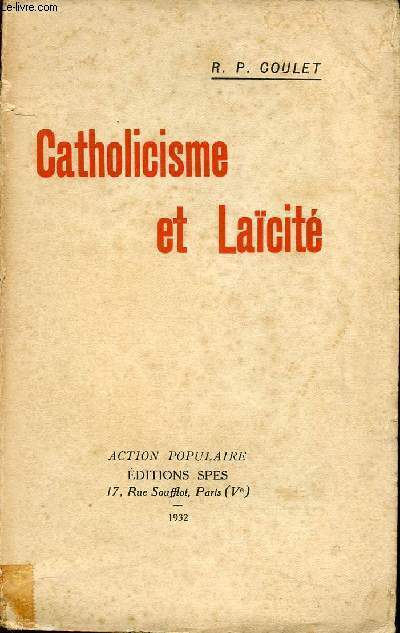 CATHOLICISME ET LAICITE