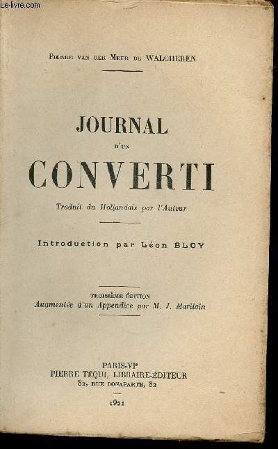 JOURNAL D'UN CONVERTI