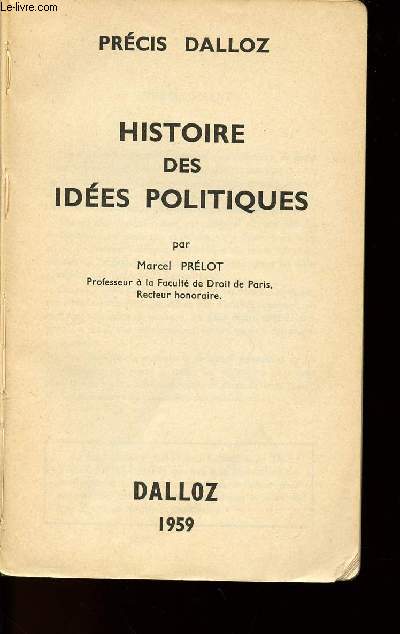 HISTOIRE DES IDEES POLITIQUES