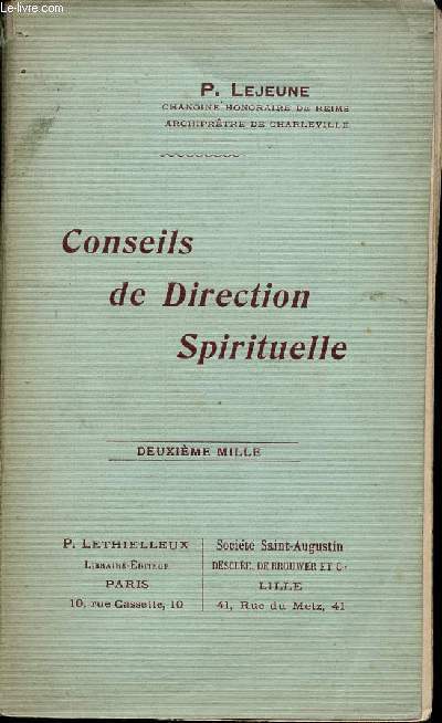CONSEILS DE DIRECTION SPIRITUELLE