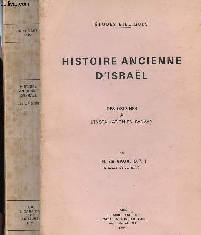 HISTOIRE ANCIENNE D'ISRAEL :DES ORIGINES A L'INSTALLATION EN CANAAN