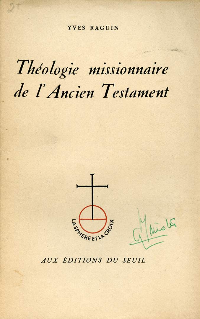 THEOLOGIE MISSIONNAIRE DE L'ANCIEN TESTAMENT