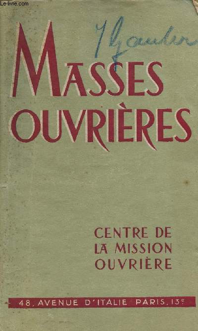 MASSES OUVRIERES
