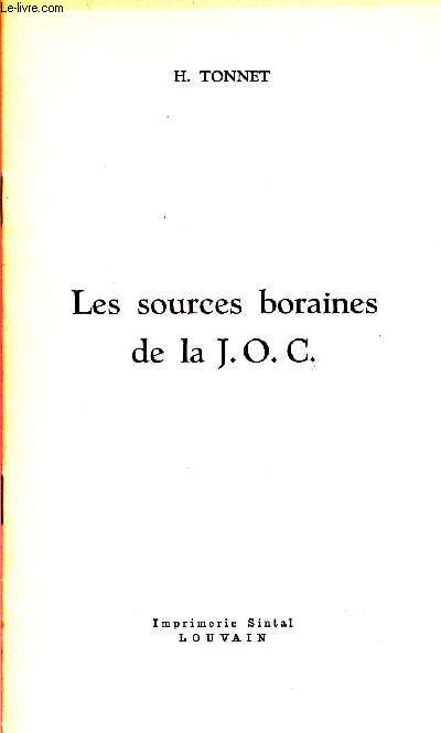 LES SOURCES BORAINES DE LA J.O.C