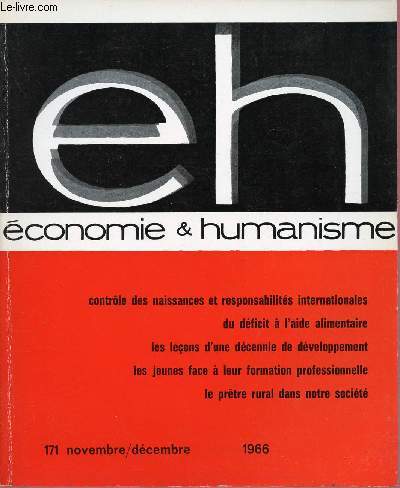 ECONOMIE ET HUMANISME N171 - NOV/DEC 66