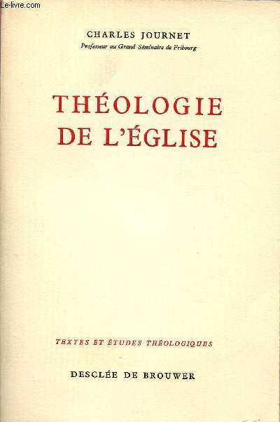 THEOLOGIE DE L'EGLISE