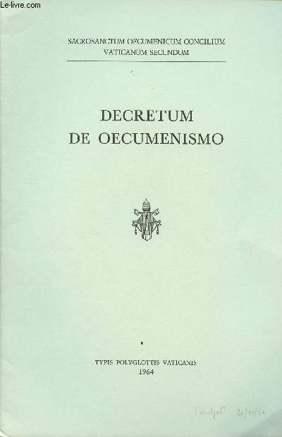 DECRETUM DE OECUMENISMO
