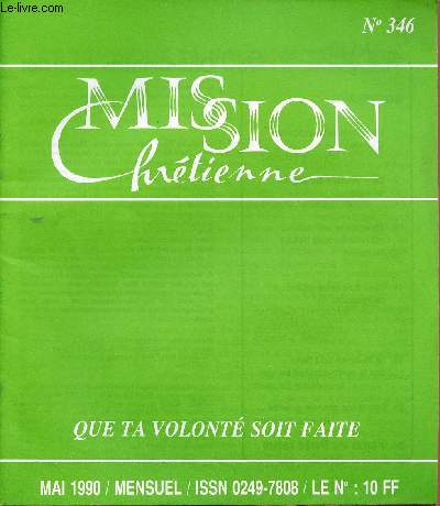 MISSION CHRETIENNE N346 - MAI 90
