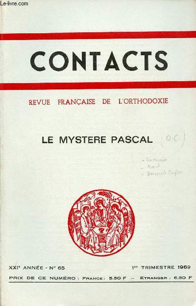 CONTACT N65- 1ER TRIM 69 : LE MYSTERE PASCAL