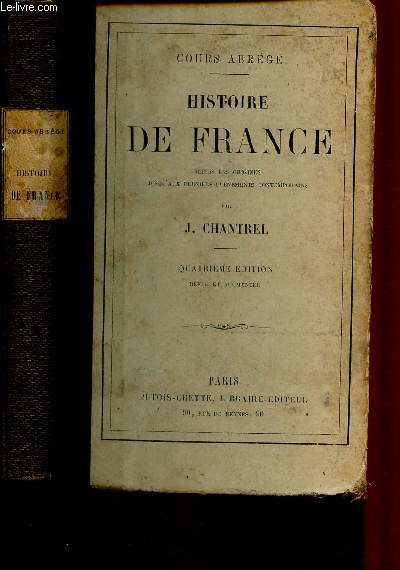 HISTOIRE DE FRANCE depuis les origines jusqu'aux derniers vnements contemporains