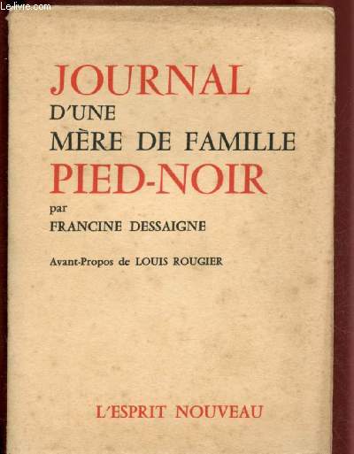 JOURNAL D'UNE MERE DE FAMILLE PIED-NOIR