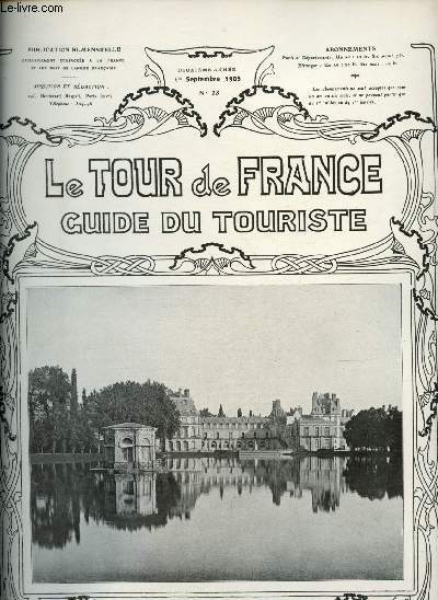Le Tour de France - Guide du touriste - Deuxime anne - n23 - 1er septembre 1905 / Sommaire : Des Causes ayx Sgalas, Le Mont-Blanc (suite), Le Palais de Fontainebleau