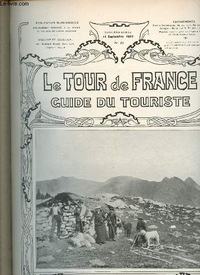 Le Tour de France - Guide du touriste - Deuxime anne - n24 - 1905 / Sommaire : Autour du lac d'Annecy, Le Camping au lac de Castet Abarca, La fort de Fontainebleau