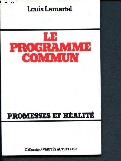 Le programme commun - Promesses et ralits