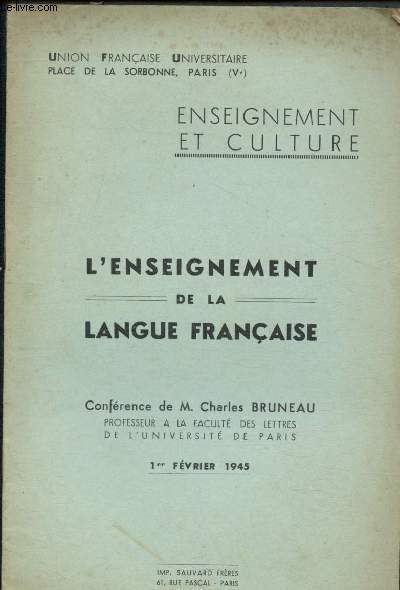 L'enseignement de la langue franaise