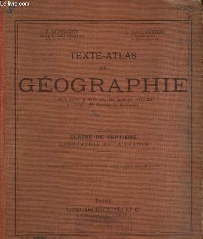 Texte-atlas de gographie - Classe de septime Gographie de la France