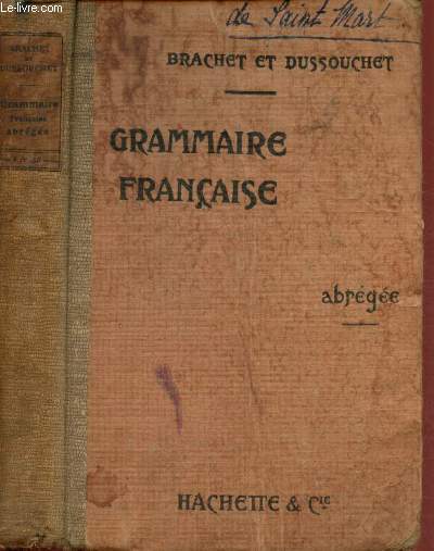 Grammaire franaise abrge - Thorie et exercices