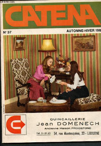 Catena n37 - Automne-Hiver 1969 : conglateur, rfrigrateur, aspirateur, lave-vaisselle, fer  repasser,etc