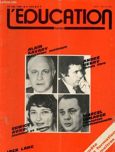 L'Education Hebdo n458 - 28 Mai 1981 :