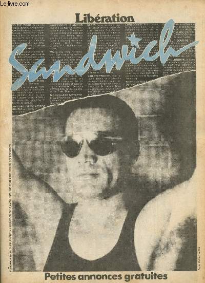 Sandwich n19 - Supplment  Libration du 5 Avril 1980 : 
