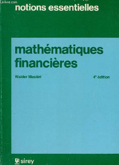 Mathmatiques financires (notions essentielles)