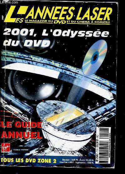 Les annes Laser- Hors srie - 2001 - le magazine du dvd et du cinma  domicile - 2001 l'odysse du DVD- le guide annuel- tous les dvd zone 2 - catalogue