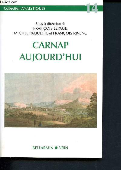 Carnap aujourd'hui - collection analytiques - 14