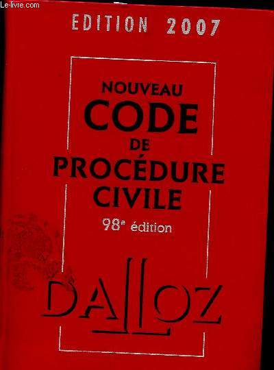 Code de procdure pnale - Code Dalloz expert- code pnal - dition 2007 - 98me dition
