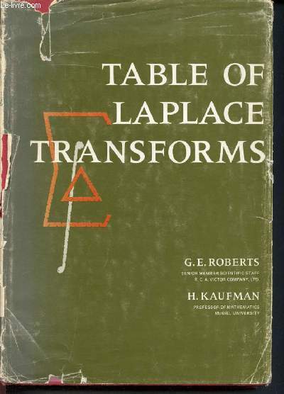 Table of Laplace transforms