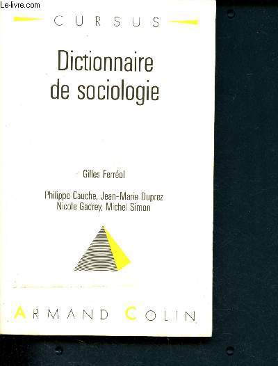 Dictionnaire de sociologie - collection cursus