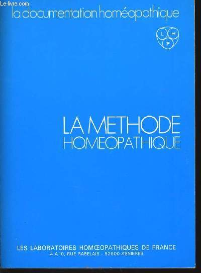 LA METHODE HOMEOPATHIQUE