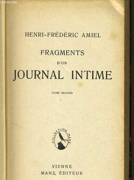 FRAGMENTS D'UN JOURNAL INTIME tome 2