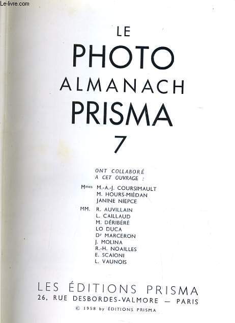 LE PHOTO ALMANACH PRISMA 7