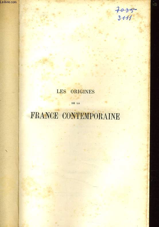 LES ORIGINES DE LA FRANCE CONTEMPORAINE n4 : La rvolution