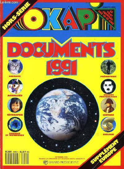 OKAPI - DOCUMENTS 1991 : Prhistoire et histoire