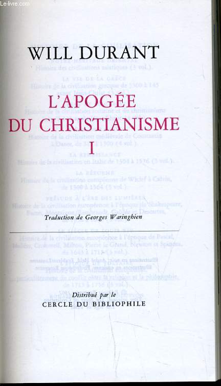 L'APOGEE DU CHRISTIANISME 1