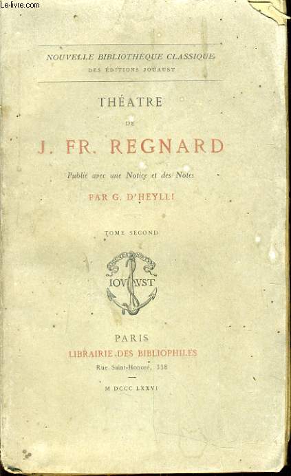 THEATRE DE J. FR. REGNARD Tome 2