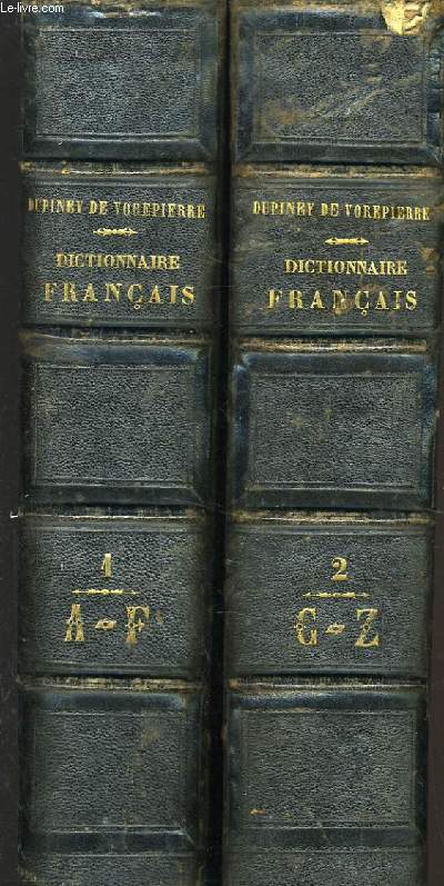 DICTIONNAIRE FRANCAIS en 2 tomes