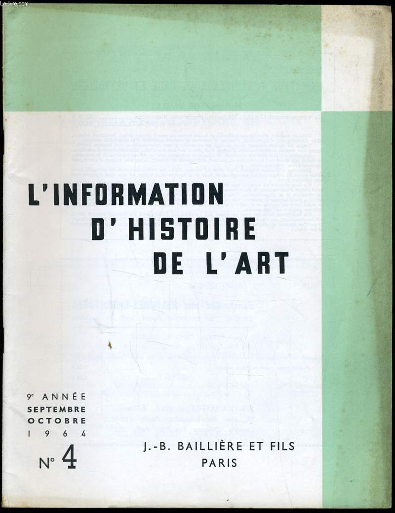 INFORMATION D'HISTOIRE DE L'ART n4 : Aspects de l'art Byzantin