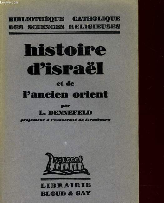 HISTOIRE D'ISRAEL ET DE L'ANCIEN ORIENT