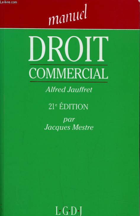 MANUEL DROIT COMMERCIAL - ALFRED JAUFFRET
