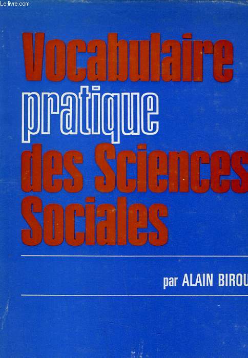 VOCABULAIRE PRATIQUE DES SCIENCES SOCIALES