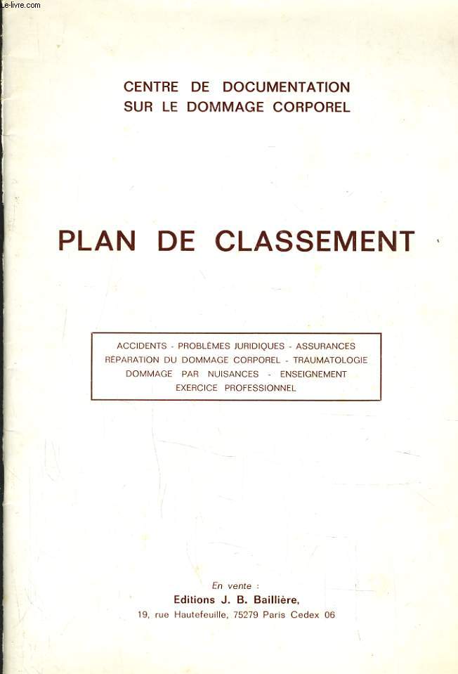 PLAN DE CLASSEMENT