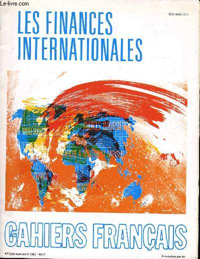 LES CAHIERS FRANCAIS N230 - LES FINANCES INTERNATIONALES