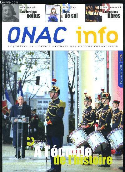 ONAC INFO N26 - A L'ECOUTE DE L'HISTOIRE