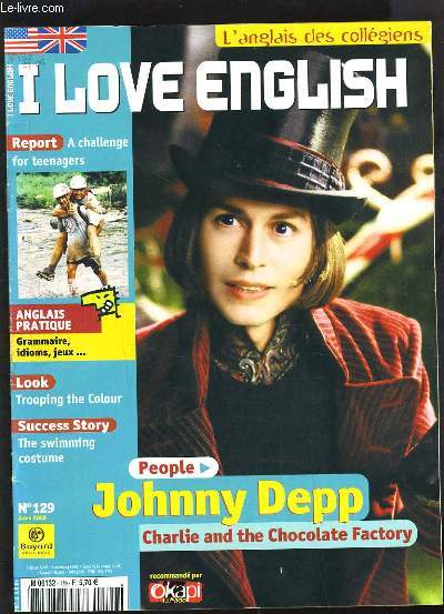 I LOVE ENGLISH N129 - JOHNNY DEPP, CHARLIE AND THE CHOCOLATE FACTORY