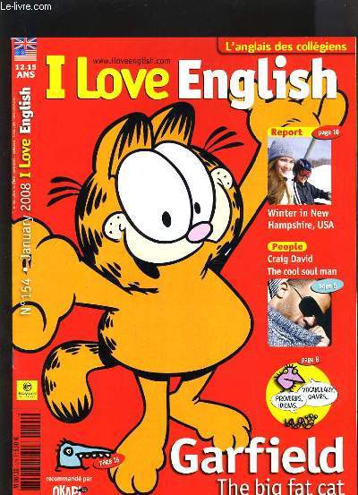 I LOVE ENGLISH N154 - GARFIELD THE BIG FAT CAT - CARIG DAVID THE COOL SOUL MAN
