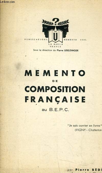 MEMENTO DE COMPOSITION FRANCAISE AU B.E.P.C.
