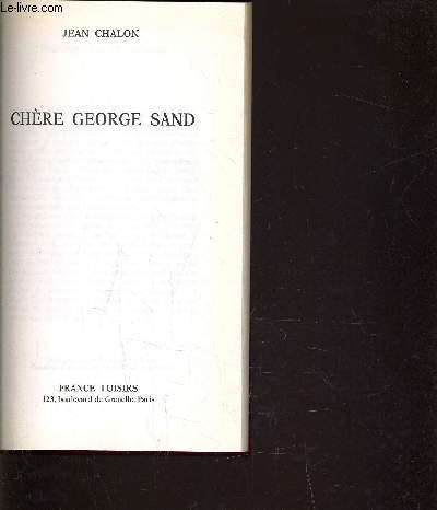 CHERE GEORGES SAND.