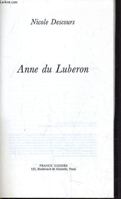 ANNE DE LUBERON.